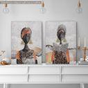 Canvas print Geometric female figure, two panels