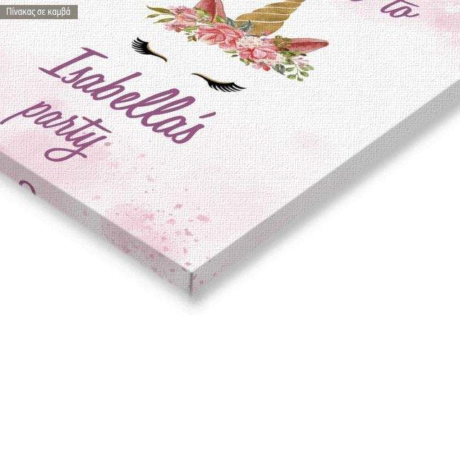 Canvas print birthday party, Unicorn