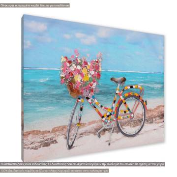 Πίνακας σε καμβά Collage bicycle Καμβάς τελαρωμένος Όψη 1 2