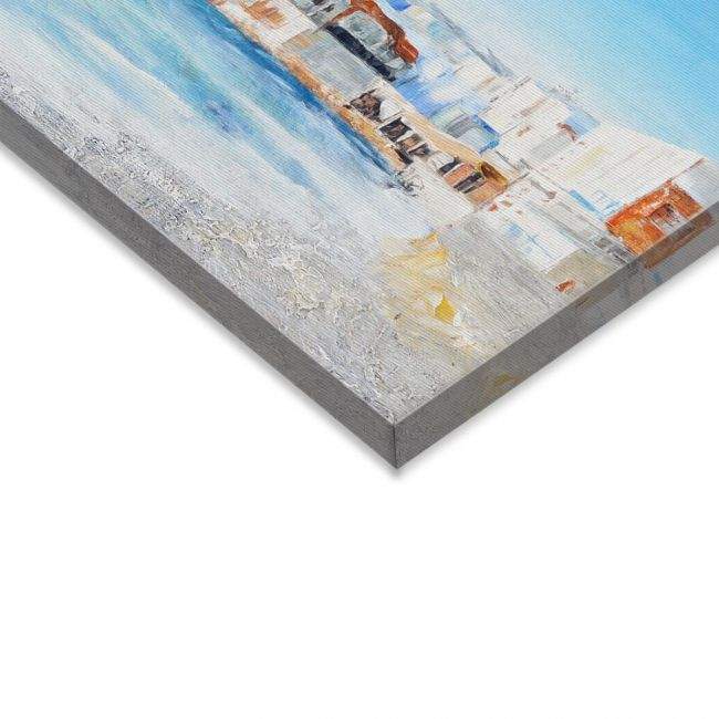 Πίνακας σε καμβά Abstract painting of Mykonos, λεπτομέρεια