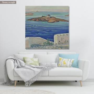 Canvas print Kameni, Santorini, Maleas