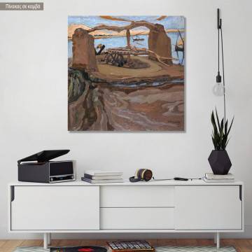 Canvas print square Well windlass, Maleas