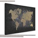 Canvas print Grunge world map