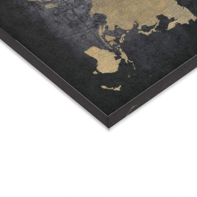 Πίνακας σε καμβά Grunge world map, λεπτομέρεια