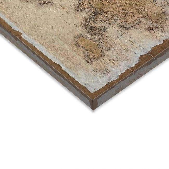 Canvas print Old map on boards