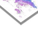 Canvas print Purple blue world map