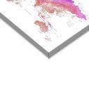Πίνακας σε καμβά Purple red world map , λεπτομέρεια