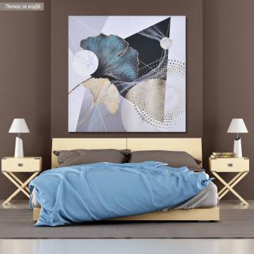 Canvas print Abstract synthesis with gold details