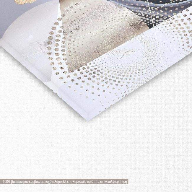 Πίνακας σε καμβά Abstract synthesis with gold details, λεπτομέρεια