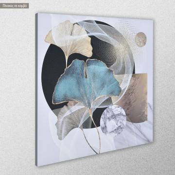 Canvas print Abstract synthesis with gold details I 2