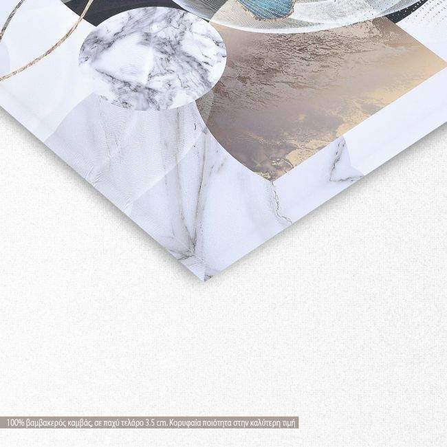 Πίνακας σε καμβά Abstract synthesis with gold details I, λεπτομέρεια