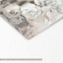 Canvas print Grey white flowers