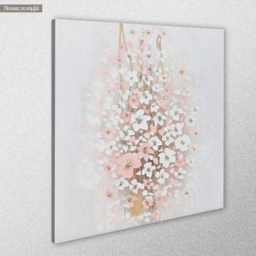 Πίνακας σε καμβά Hanging pink and white flowers 2
