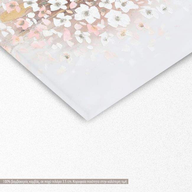 Canvas print Hanging pink and white flowers