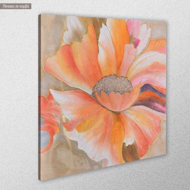 Canvas print Pal coloured flower