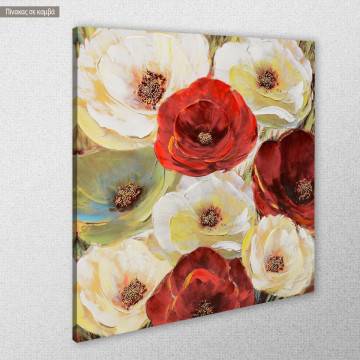 Canvas print Red, yellow poppies 2