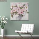 Canvas print Pink roses in vase