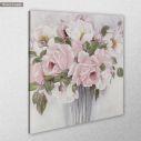 Πίνακας σε καμβά Pink roses in vase, κοντινό