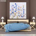 Canvas print Blue and yellow flowers I square