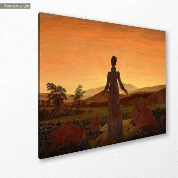 Canvas printWoman before the rising sun , Caspar D. F 2