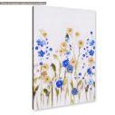 Πίνακας σε καμβά Blue and yellow flowers, κοντινό. Διαθέσιμο και σε κάδρο μαύρη κορνίζα, λευκή κορνίζα, ξύλινη κορνίζα, αφίσα, πόστερ