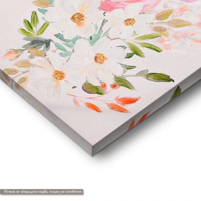 Πίνακας σε καμβά Flowers in watercolor I, λεπτομέρεια
