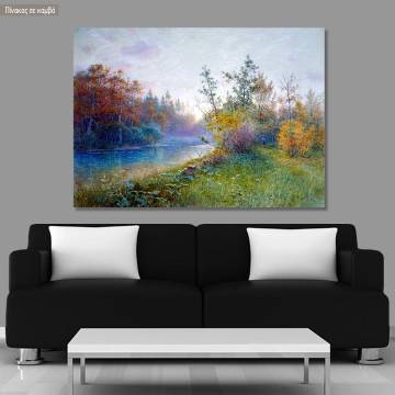 Canvas print Mill dam in Traunstein, Haseltine W. S.