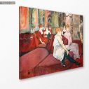 Canvas print The salon in ther rue des Moulins, Henri de Toulouse Lautrec