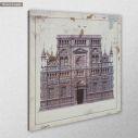 Canvas print Building in gravure II, square