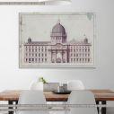 Canvas print Building in gravure I