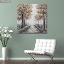 Canvas print Autumn path square