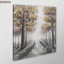 Canvas print Autumn path square