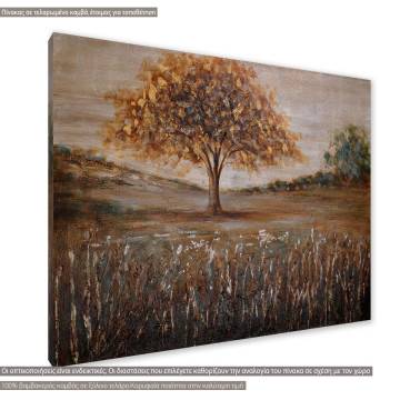 Πίνακας σε καμβά Paysage d'automne Καμβάς τελαρωμένος Όψη 1 2