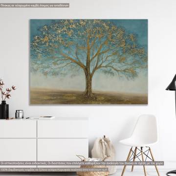 Canvas print, Tree in gold