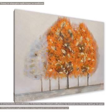 Πίνακας σε καμβά Orange trees Καμβάς τελαρωμένος Όψη 1 2