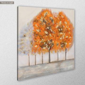 Πίνακας σε καμβά Orange trees τετράγωνος 2