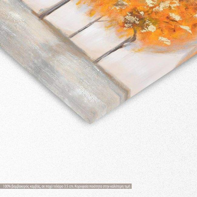 Πίνακας σε καμβά Orange trees τετράγωνος, λεπτομέρεια