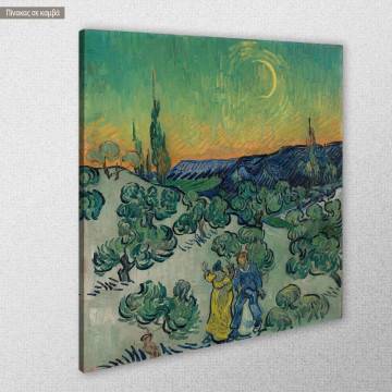 Πίνακας ζωγραφικής A walk at twilight, Vincent van Gogh 2