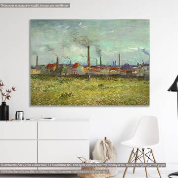 Canvas print Factories at Clichy, Vincent van Gogh