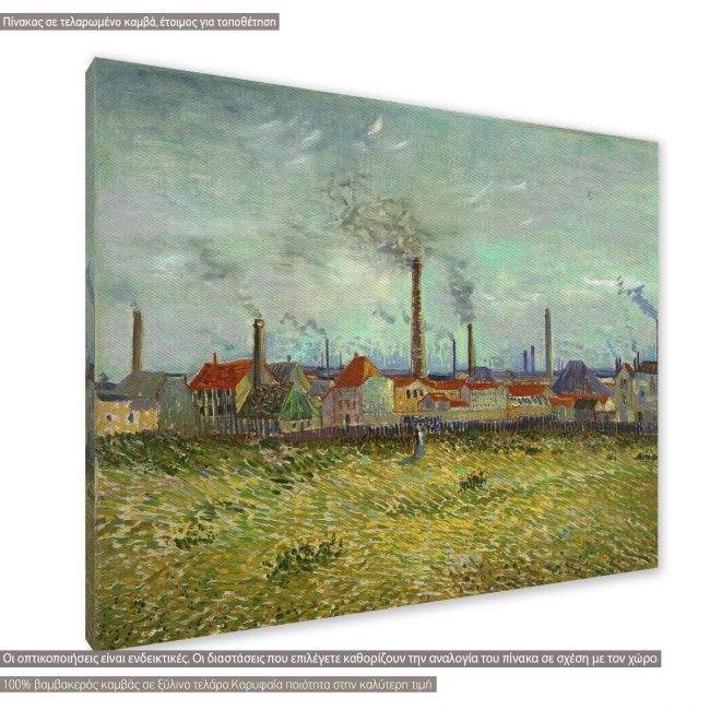 Canvas print Factories at Clichy, Vincent van Gogh