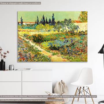 Canvas print Garden at Arles, Vincent van Gogh