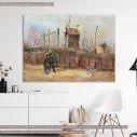 Canvas print Street scene in Montmartre, Vincent van Gogh