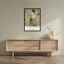 Αφίσα Έκθεσης Lady with fan, Klimt G, αφίσα, πόστερ, διαθέσιμη και σε πίνακα σε καμβά, κάδρο μαύρη κορνίζα, λευκή κορνίζα, ξύλινη κορνίζα