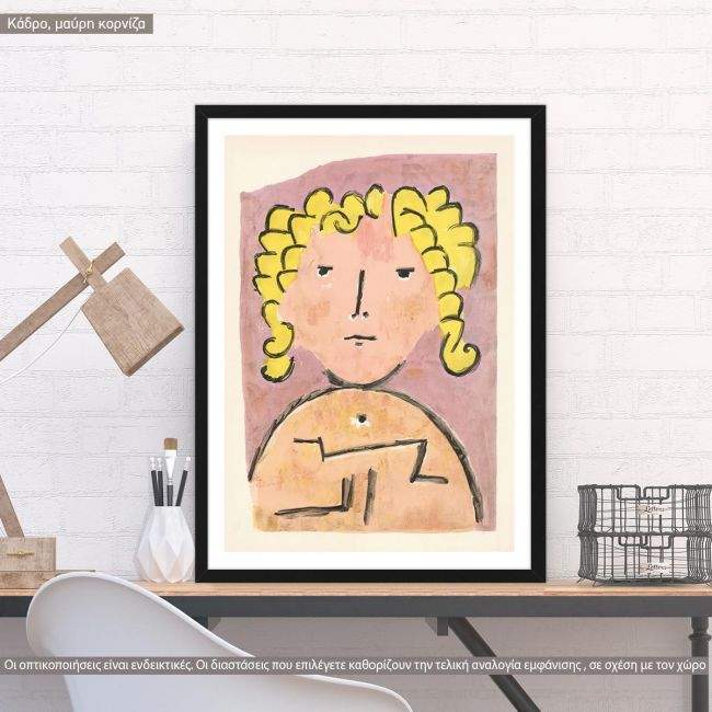 Canvas print Head of a child, Klee P.