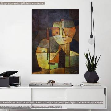 Canvas print Two heads Klee P. Framed canvas View 1 2