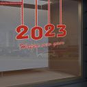 2023 Happy new yearΑυτοκόλλητο τοίχου , βιτρίνας