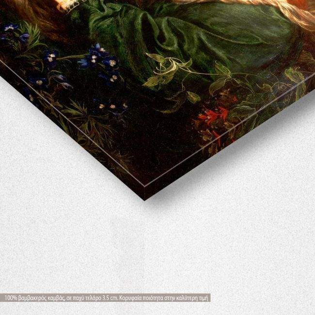 Πίνακας ζωγραφικής The garlanded woman, Rossetti D. G, αντίγραφο σε καμβά, λεπτομέρεια