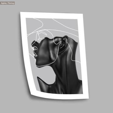 Bust and face in line I, poster 2