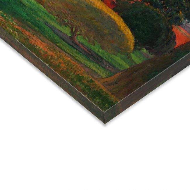 Πίνακας ζωγραφικής Village, Gauguin Paul, αντίγραφο σε καμβά, λεπτομέρεια