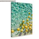 Canvas print, Lemons in turquoise water